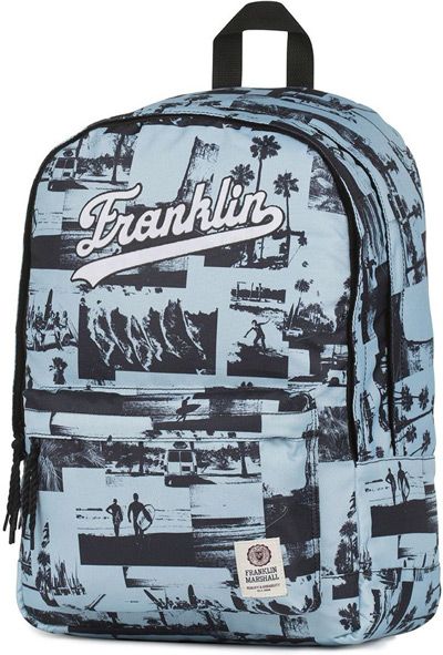 Ученическа раница Franklin and Marshall с две отделения, синя