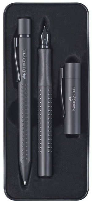 Комплект Faber-Castell - Химикалка и писалка Grip Edition Black
