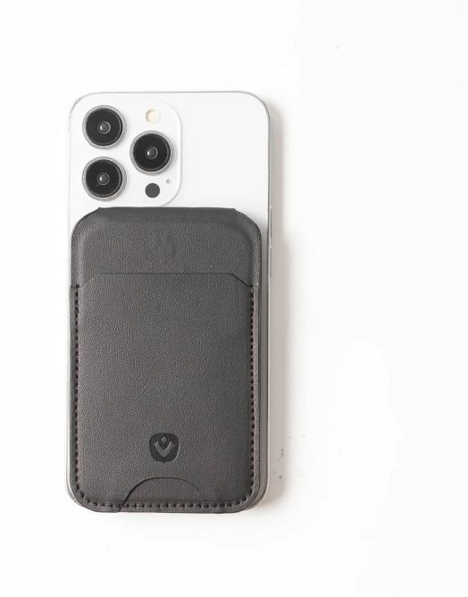 Калъф за карти/стойка за телефон Valenta MagSafe Stand, черен