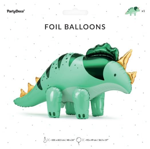 Фолиев балон PartyDeco - Трицератопс