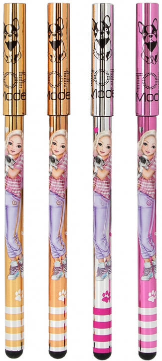 Комплект гел химикалки Top Model - Glitter Metallic, 4 бр.