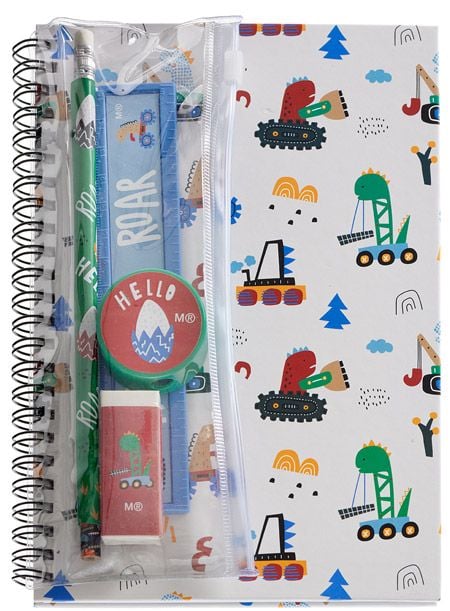 Тефтер с принадлежности Miquelrius Dino A5, 60 нелинирани листа