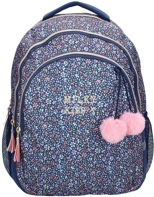 Ергономична ученическа раница Vadobag Milky Kiss Floral Fame с две отделения