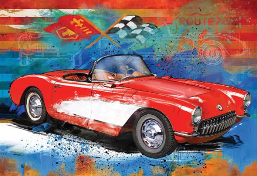 Пъзел Eurographics - Corvette Cruising Tin, 550 части