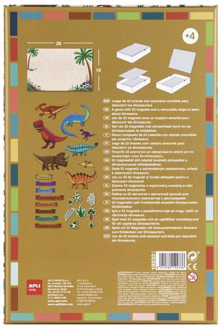 Детска магнитна игра Apli Kids - Динозаври