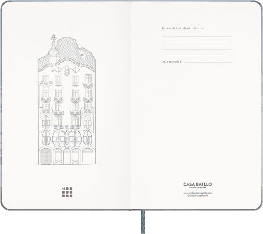 Тефтер Moleskine Casa Batllo с твърди корици и линирани страници