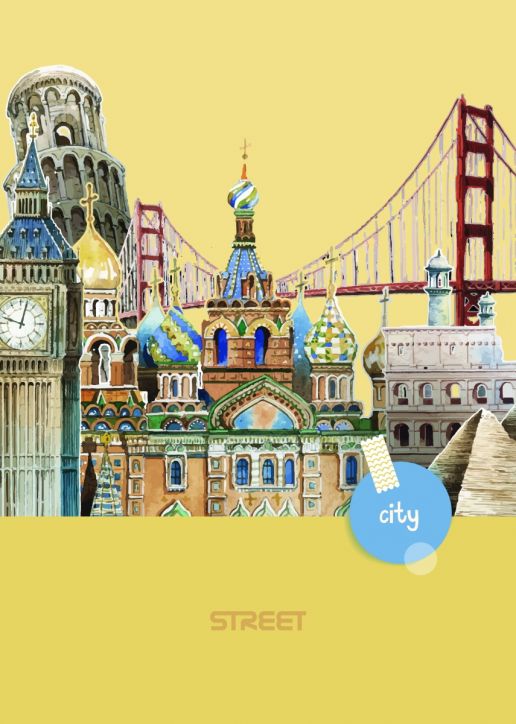 Тетрадка Street City Break А5, 60 листа с широки редове