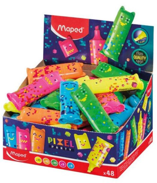 Мини текстмаркер Maped Pixel Party, син