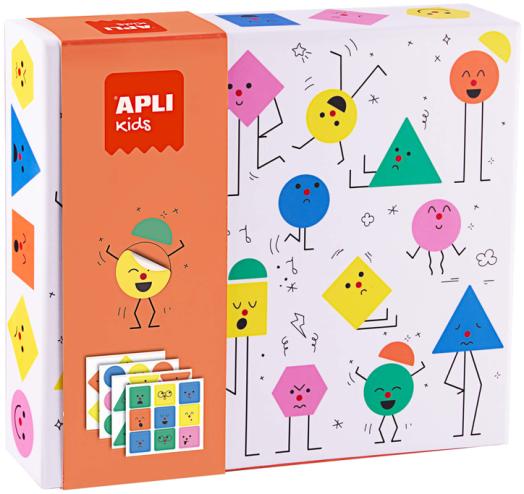 Детска игра със стикери Apli Kids - Емоциите с геометрични фигурки