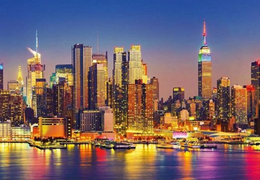 Пъзел Educa: Нощен Манхатън, 1500 части