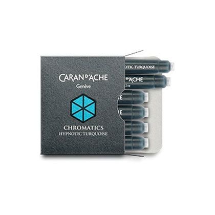 Патрончета за писалка Caran D'Ache Chromatics 6 бр. - хипнотизиращ тюркоаз