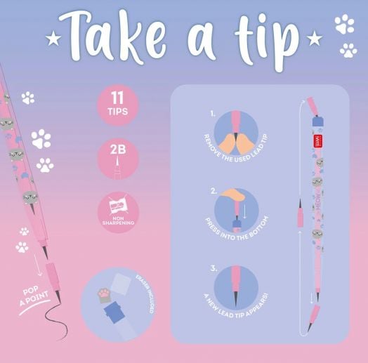 Модулен молив с гума Legami - Kitty