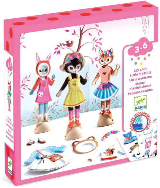 Творчески комплект Djeco: Облечи със стикери - Куклата