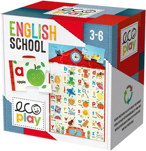 Образователен пъзел Headu Ecoplay - Забавна азбука