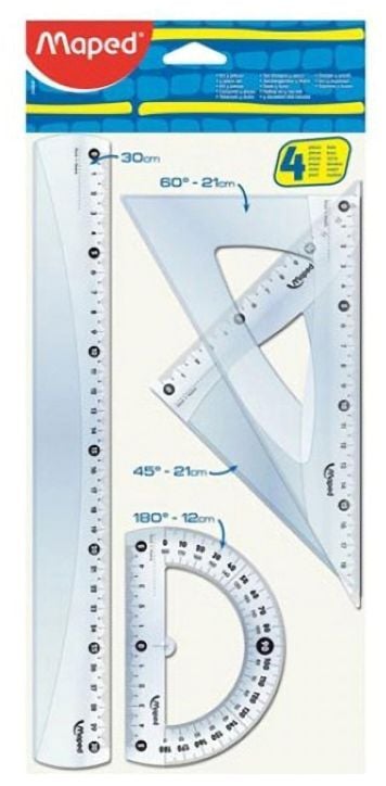 Комплект за чертане Maped, с линийка 30 см.