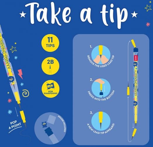 Модулен молив с гума Legami - Monster