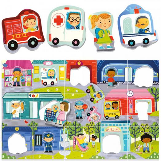 Игра-пъзел Headu Ecoplay - Градът