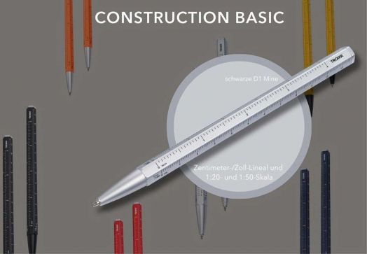 Химикалка Troika Construction Basic, сребриста
