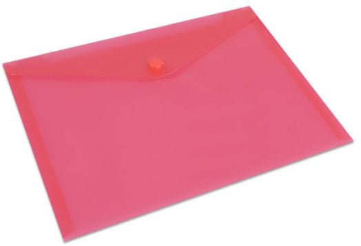 Прозрачна папка Spree А5 с копче, червена