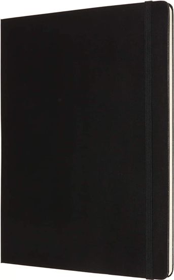 Класически черен тефтер Moleskine XL с твърди корици, комбинирани страници