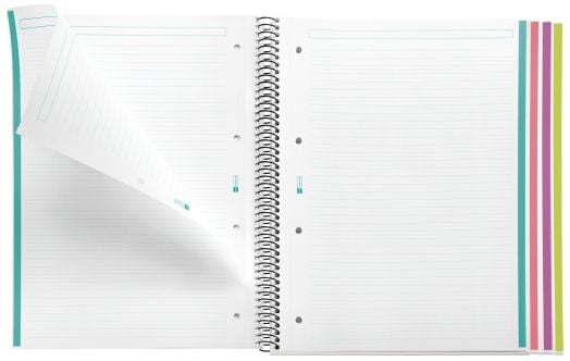 Тетрадка Miquelrius Aurora Provence А4 със спирала, 120 листа на широки редове