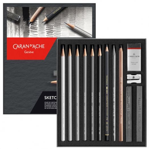 Творчески комплект Caran d'Ache Sketching Set, 14 части