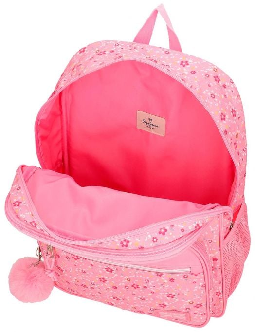 Ученическа раница Pepe Jeans Alenka Pink с две отделения и преден джоб