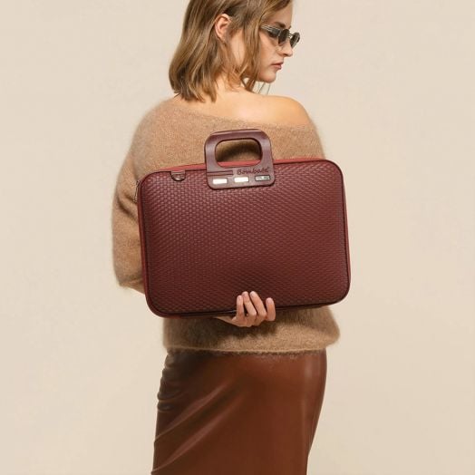 Чанта за лаптоп Bombata - Trama, 15.6-16 инча, бургунди