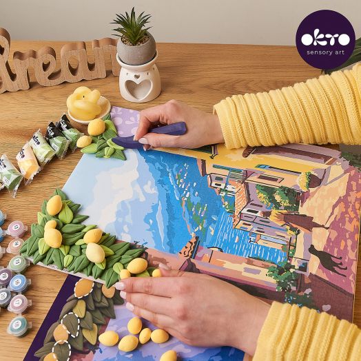 Творчески комплект Okto - Направи 3D картина с лек моделин 