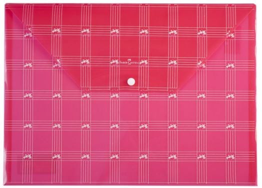 Папка Faber-Castell A4 с копче, червена