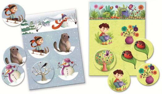 Образователна игра Djeco: Loto, Четири сезона