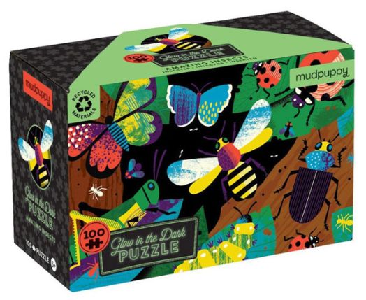 Детски светещ пъзел Mudpuppy Amazing Insects - Невероятни насекоми, 100 части