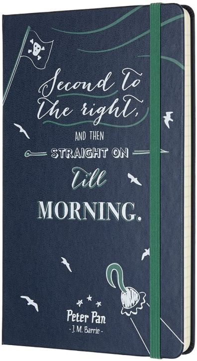 Класически тефтер Moleskine Peter Pan Pirates с твърди корици и линирани страници