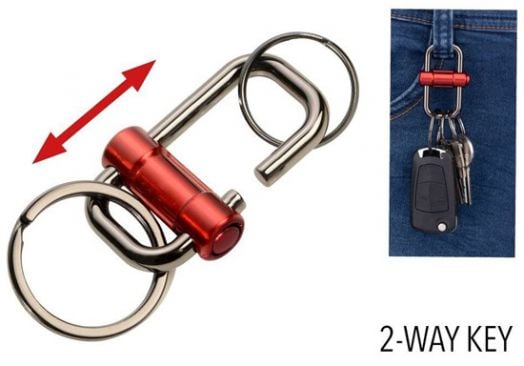Ключодържател Troika 2-WAY KEY, червен