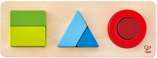 Дървен пъзел Hape - Геометрични фигури