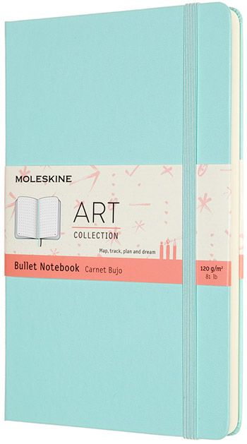 Тефтер Moleskine Art Bullet Notebook Aquamarine с твърди корици