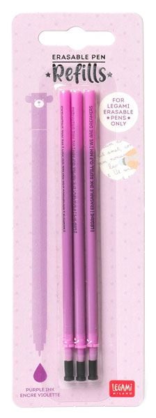 Комплект пълнители за изтриваеми гел химикалки Legami, лилави