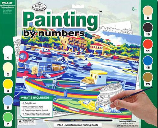 Комплект за лесно рисуване с акрилни бои Royal & Langnickel - Пристанище