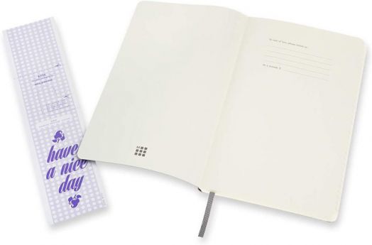 Класически черен тефтер Moleskine с меки корици, комбинирани страници