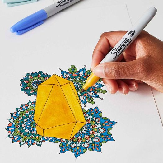 Комплект перманентни маркери Sharpie Mystic Gems, 12 цвята