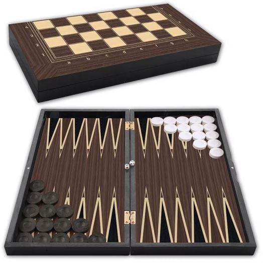 Комплект Star 3 в 1 - Шах, Табла и Дама