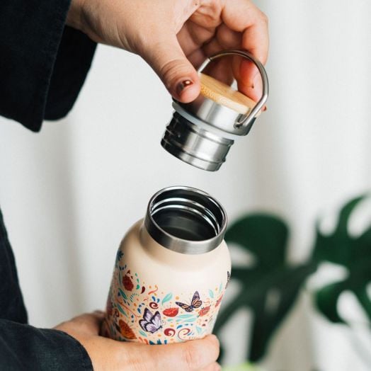 Метална бутилка Grupo Erik Frida Kahlo Viva La Vida с дръжка, 500 мл.