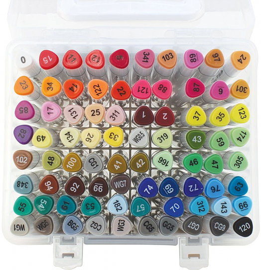 Двувърхи маркери Spree Artist Sketch, 80 цвята, в кутия