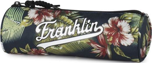 Кръгъл ученически несесер Franklin and Marshall BTS19, зелен