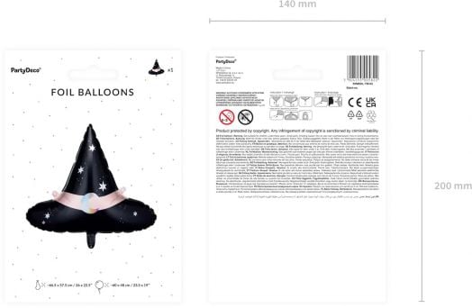 Фолиев балон PartyDeco - Вещерска шапка