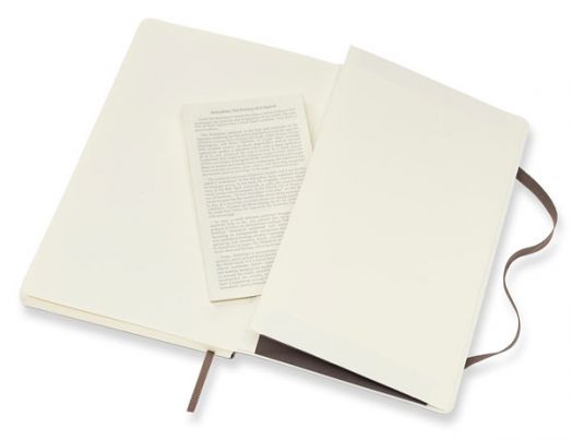 Голям кафяв тефтер Moleskine Classic Earth Brown с твърди корици и линирани страници