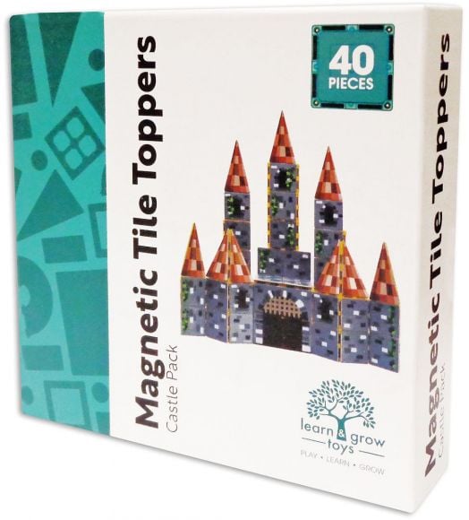 Магнитен конструктор Learn and Grow Toys - Замък, 40 части