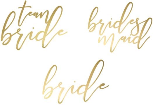 Временни татуировки PartyDeco - Моминско парти, 15 бр.