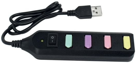 USB Hub с 4 порта Legami, черен