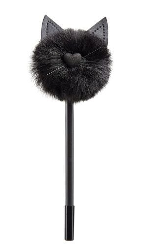 Черна химикалка с помпон Miquelrius Back2Fun - Котка